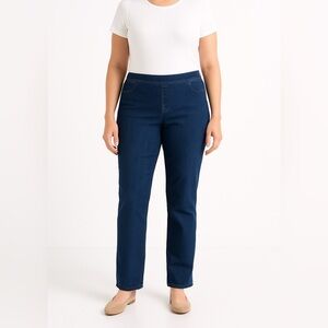 Chico’s Platinum Blue Jeans Size 1.5 ( size 10 )Mid-Rise Straight Leg Denim